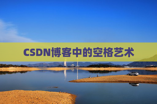 CSDN博客中的空格艺术
